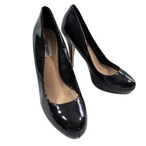 NWOT! KELLY & KATIE! BLACK SUEDE MICROFIBER ROUND TOE PUMPS, HEELS! SZ 9.5M